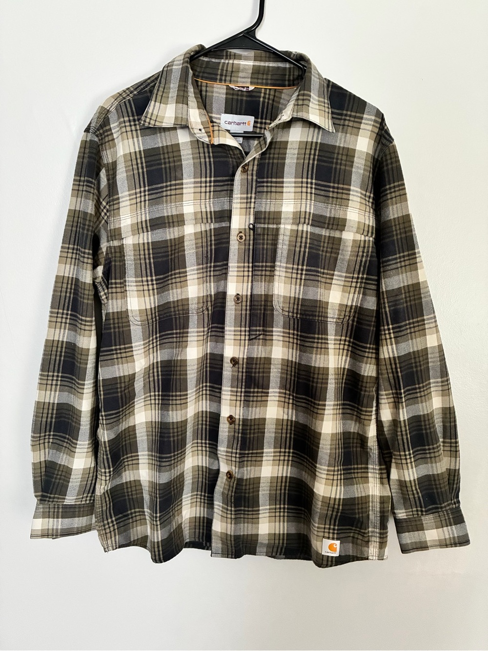 Carhartt force Plaid Button-Up Shirt men’s medium rugged work wear